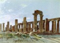 Agrigento aka Tempel der Juno Lacinia Szenerie Luminism William Stanley Haseltine